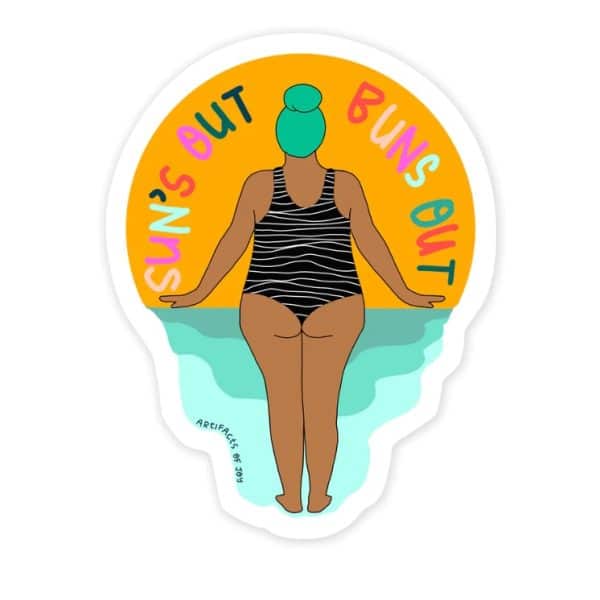 Buns Out Sticker