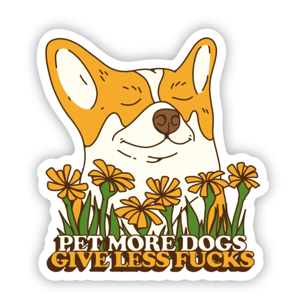 Pet More Dogs Sticker